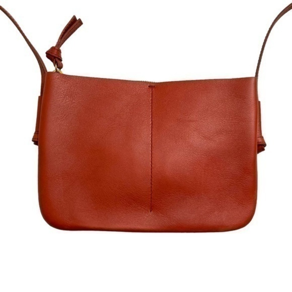 Madewell red burnt sienna leather crossbody bag